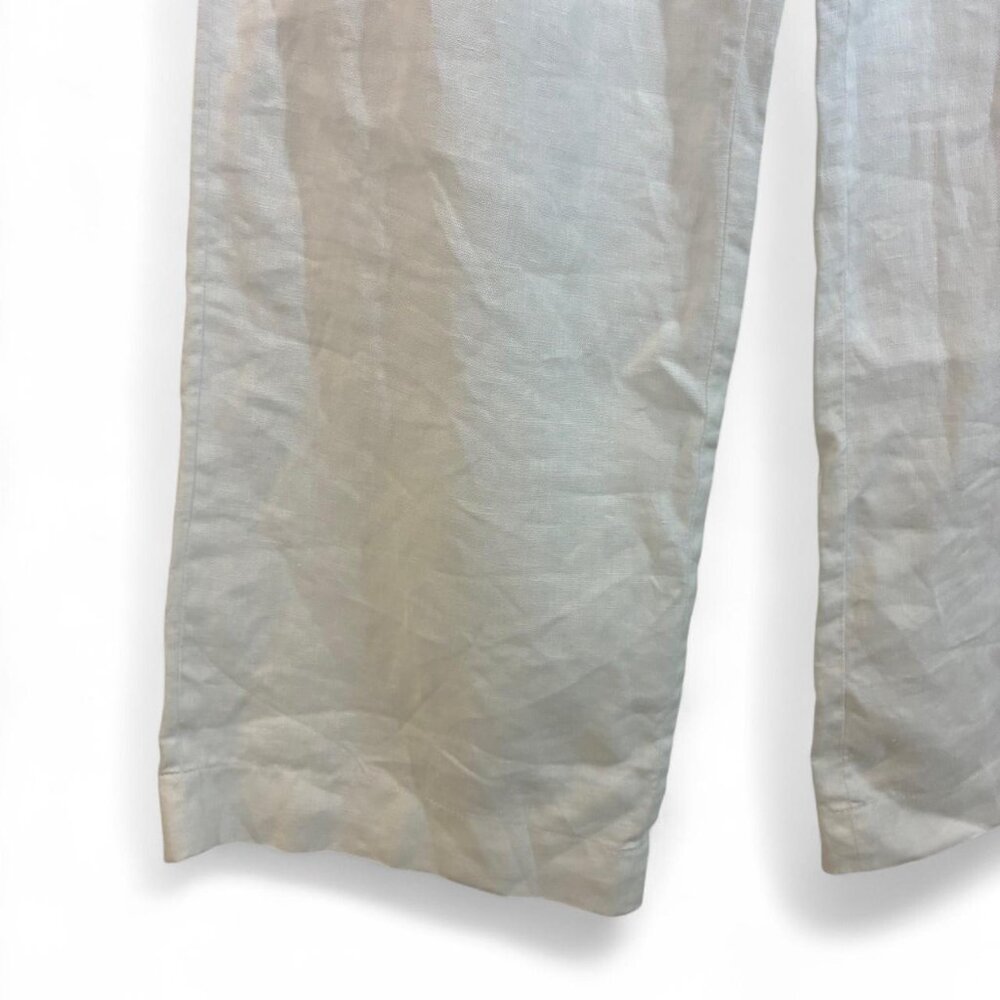 Boden 100% White Linen Tailored Trousers, Size 6 - Picture 4 of 7